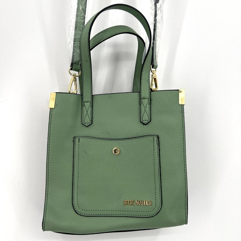 NWOT Steve Madden Basil Green‎ Mini Tote Bag Crossbody 3 Compartment